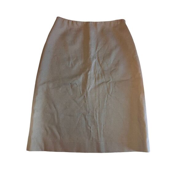 Vintage Michael Kor Bergdorf Goodman lana wool dark navy pencil skirt classic 2 - Picture 1 of 5